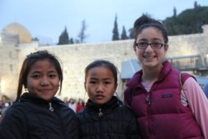 becky with BM at Kotel - LBD