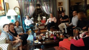 Edith Blaustein (left) with Chilean Jewish community members