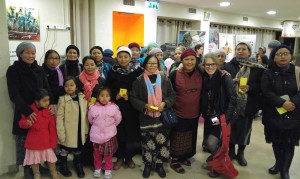 Bnei Menashe women at Raise Your Spirits Theatre performance of "Sisters!"