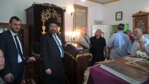 rabbi David Lau in Łódź, Poland
