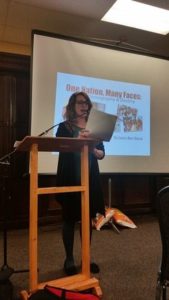 Laura Ben-David speaking in the U.S. in 2015